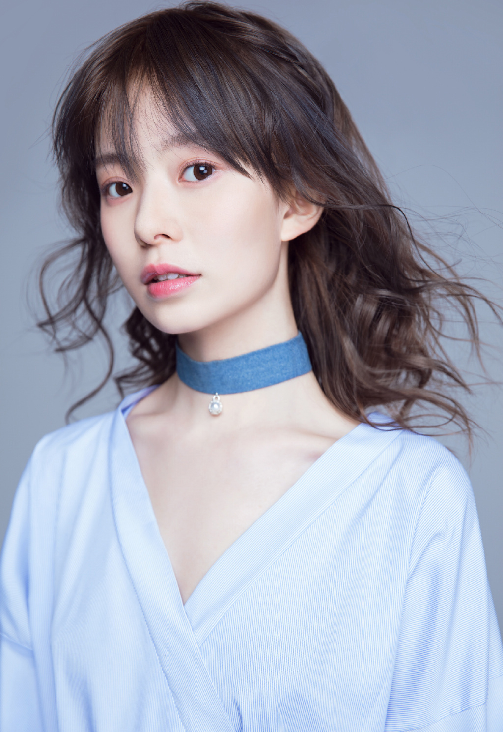 高清女星陈卓璇粉色礼服长裙性感写真图片