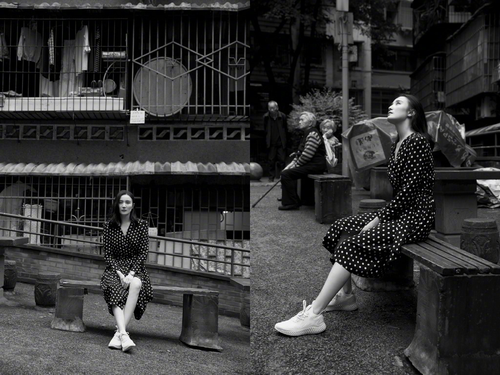 宋佳黑色连衣裙优雅知性写真图片图片