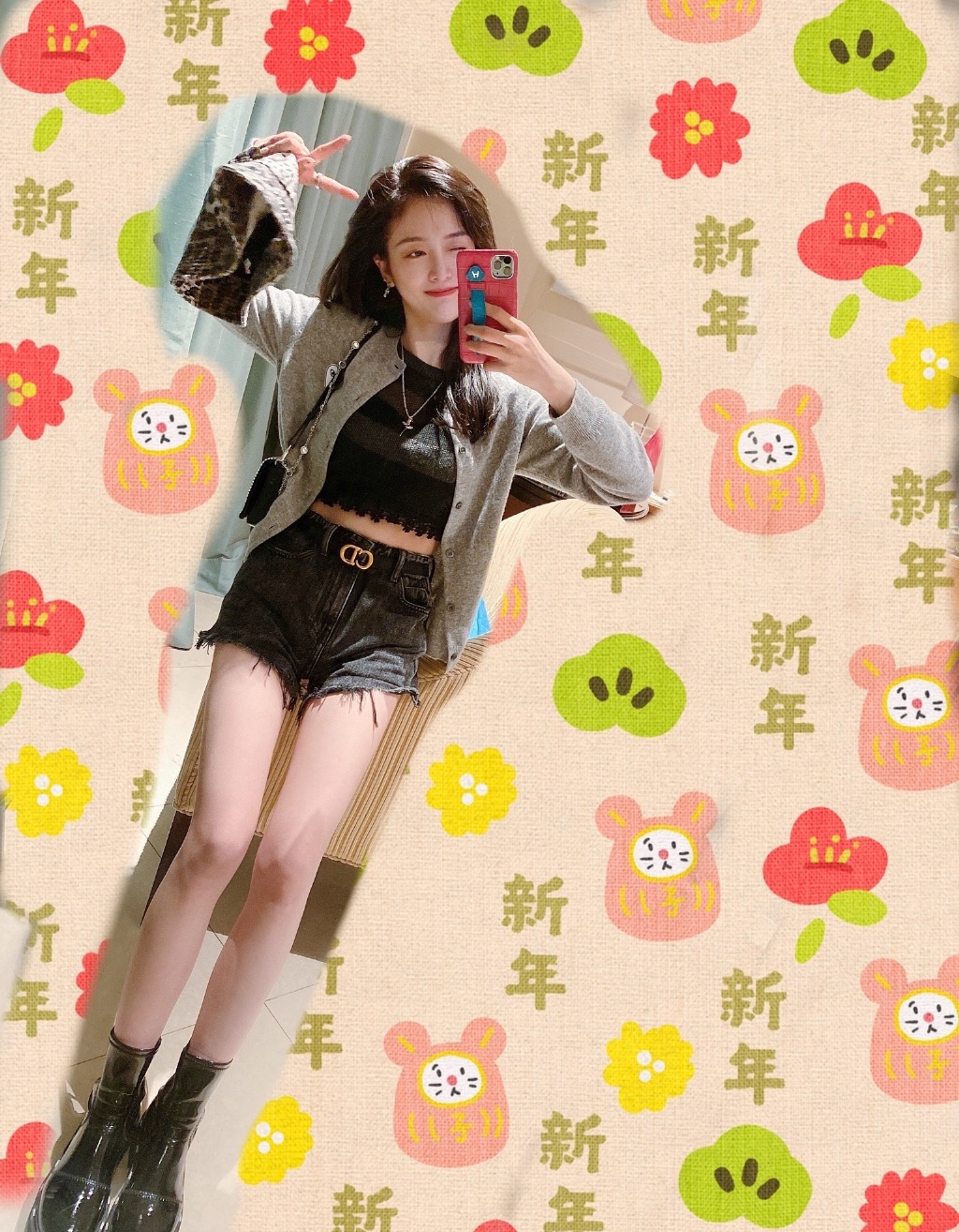 高清女明星吴宣仪吊带裙海边写真图片图片