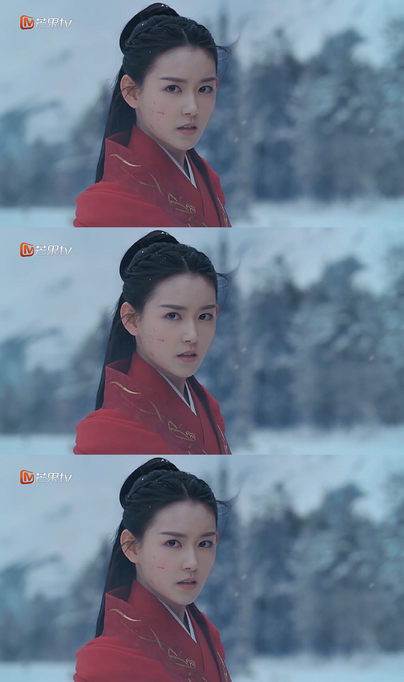蒋依依图片 蒋依依雪中红衣甜美写真图片图片