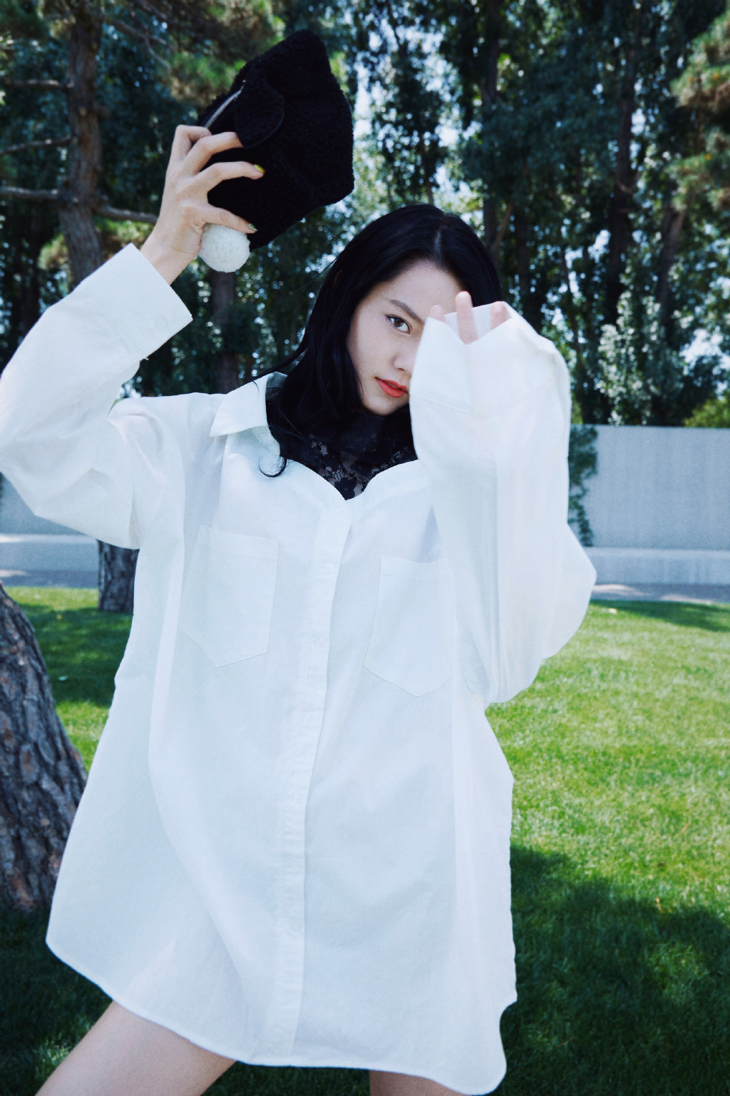 高清女星李诗颖白衫活力写真图片图片
