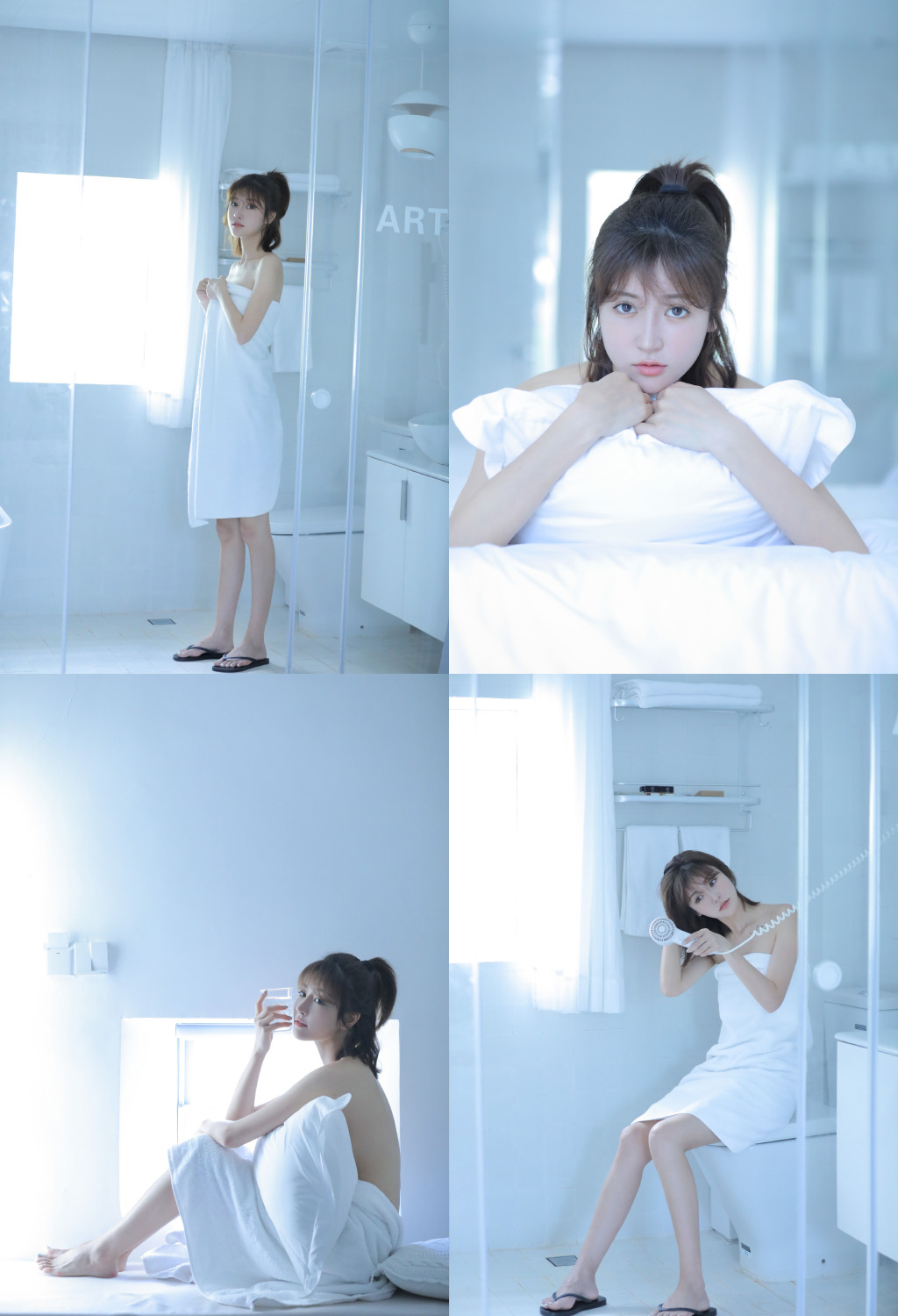 中国内地新晋女演员模特张予曦妩媚浴袍微博美照图片图片