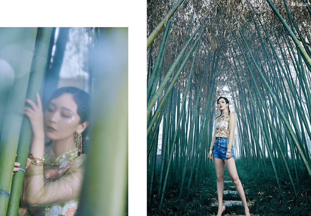 李曼可爱俏皮丸子头写真图片图片