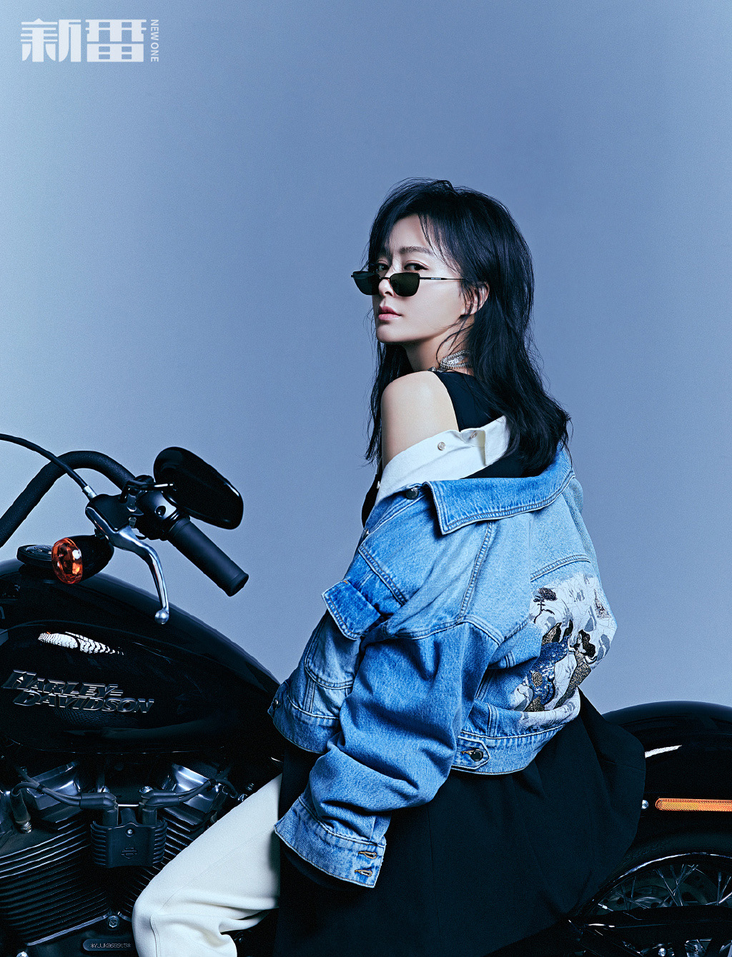 高清中国内地辽宁省沈阳女演员秦岚钻石蓝睫毛魅力性感写真图片
