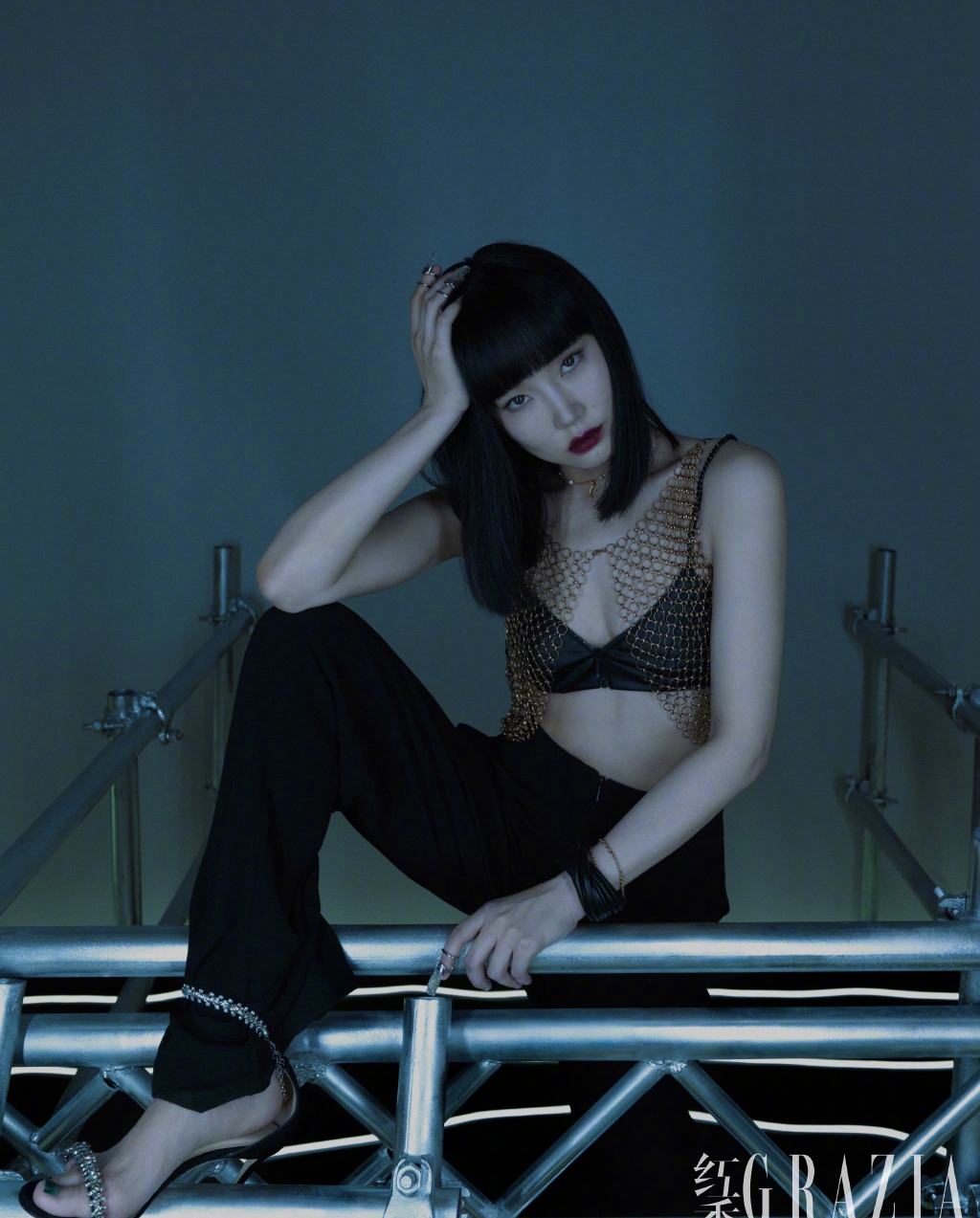 高清上海美女黄龄暗黑系甜酷写真图片图片