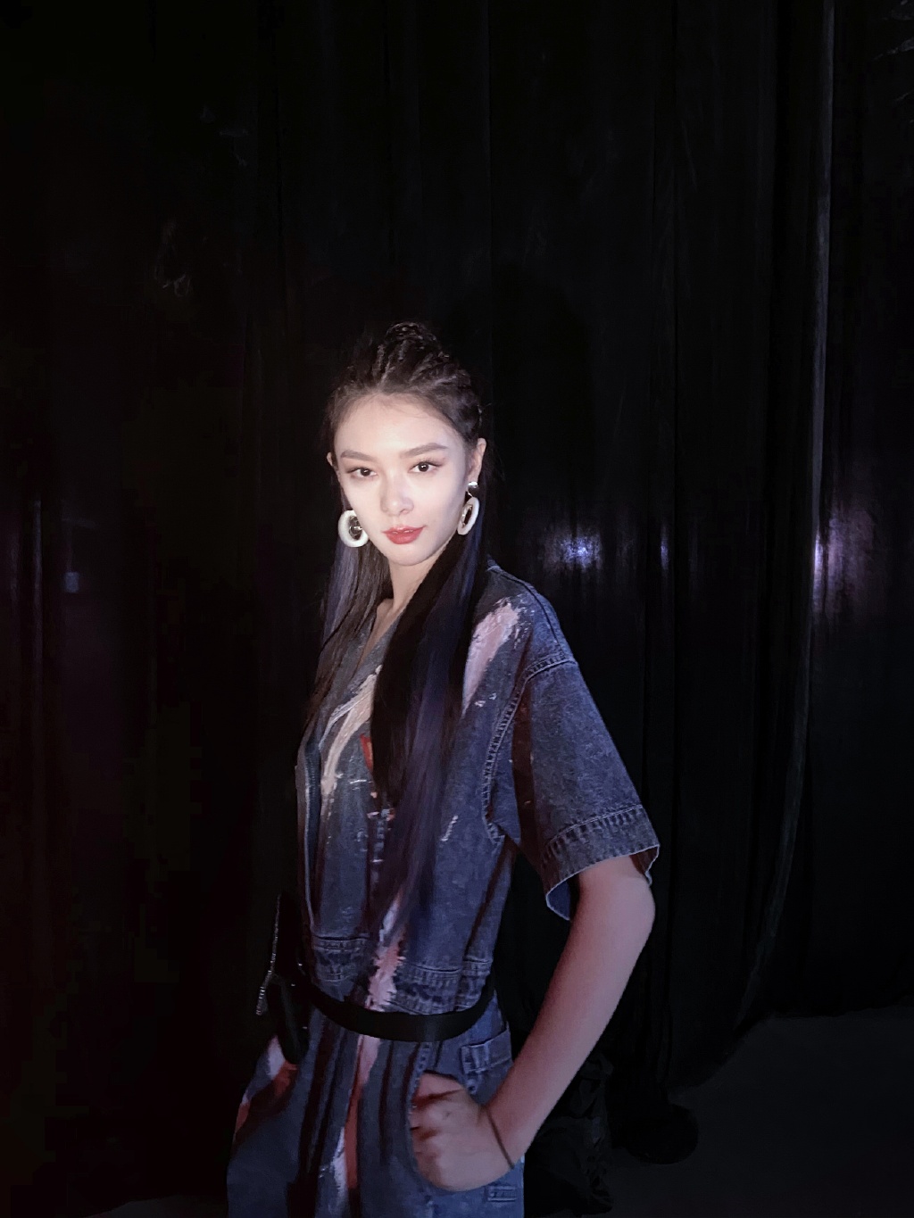 高清湖南性感女星傅菁牛仔衣时尚写真图片图片