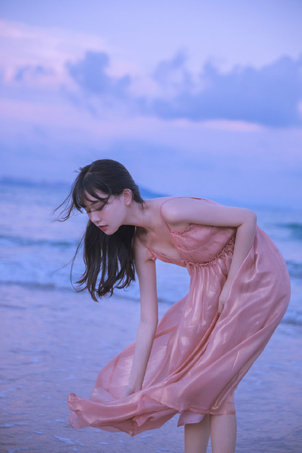 高清山东青岛美女李莎旻子星空裙唯美写真图片图片