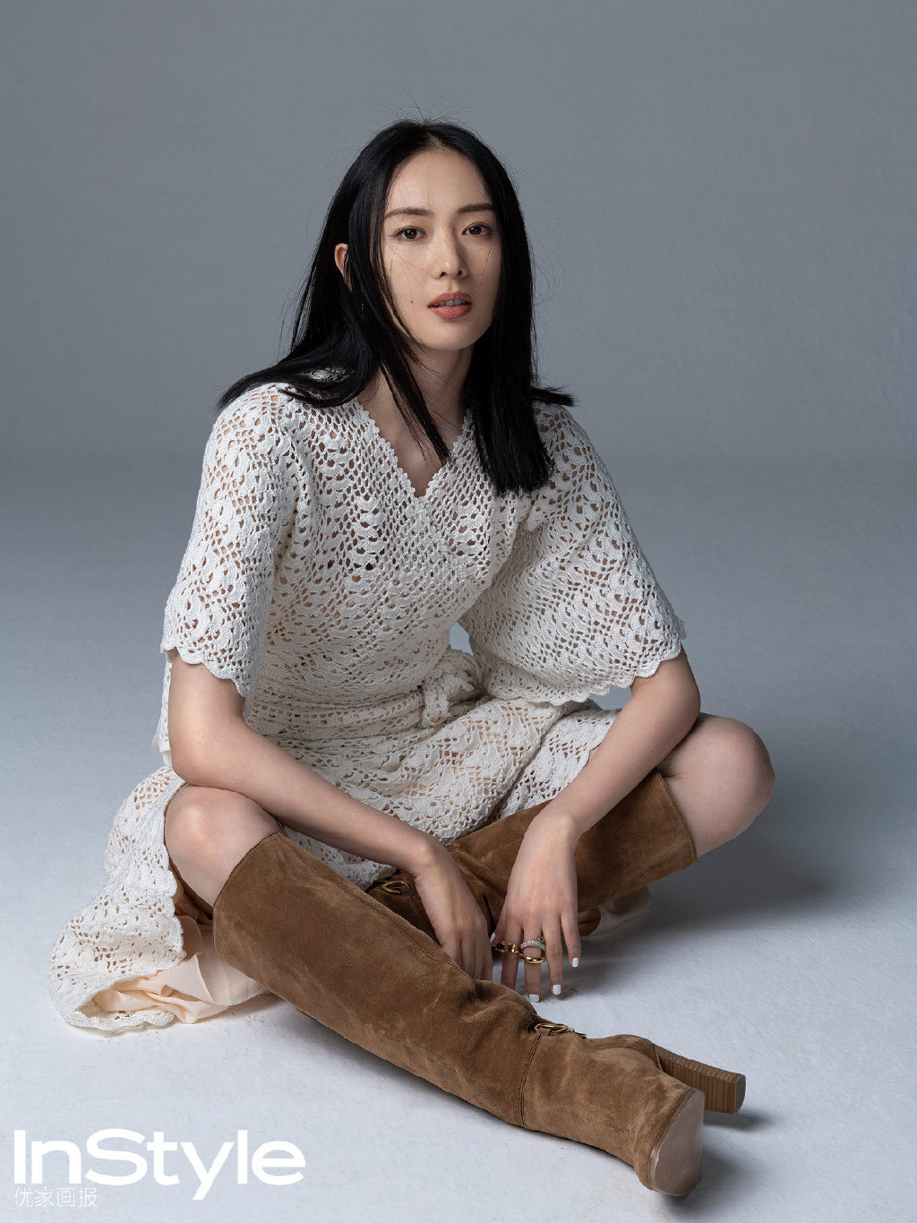 中国内地云南昆明女演员童瑶白衫优雅唯美桌面壁纸图片