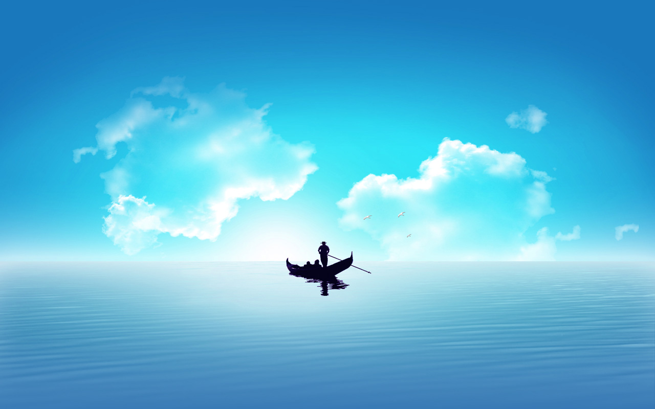 湛蓝纯净天空风景手机壁纸图片