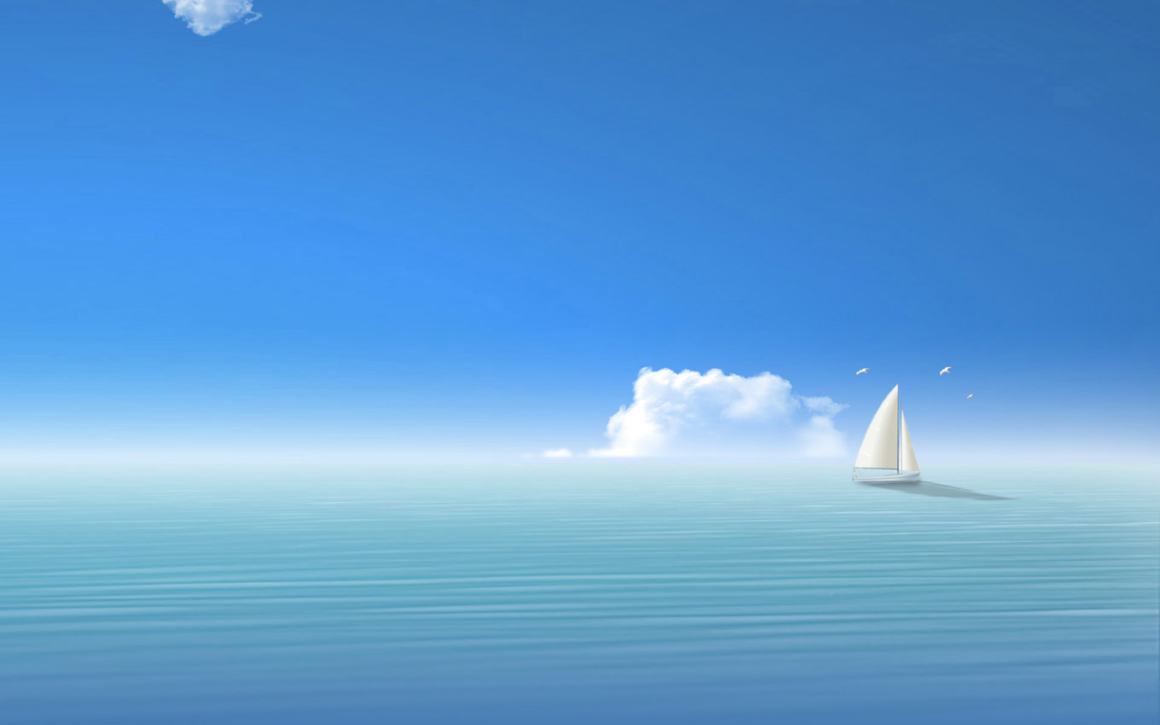湛蓝纯净天空风景手机壁纸图片
