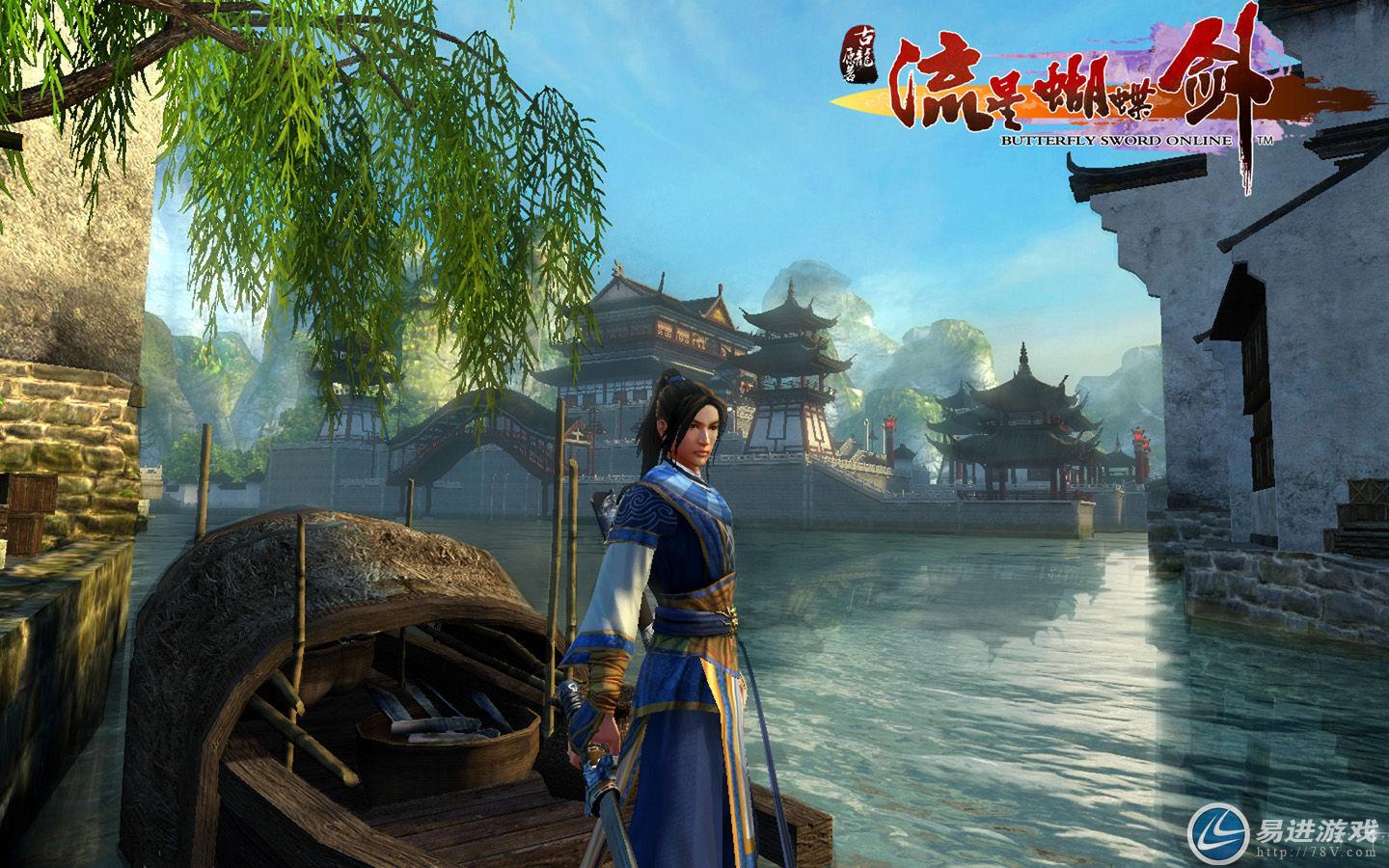 浓厚中国风3D网游流星蝴蝶剑高清壁纸图片