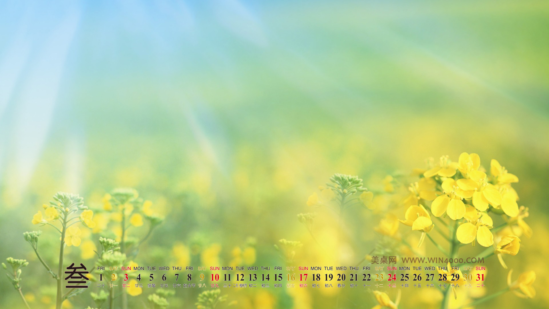 2013年3月日历壁纸之美丽的国外风景图片