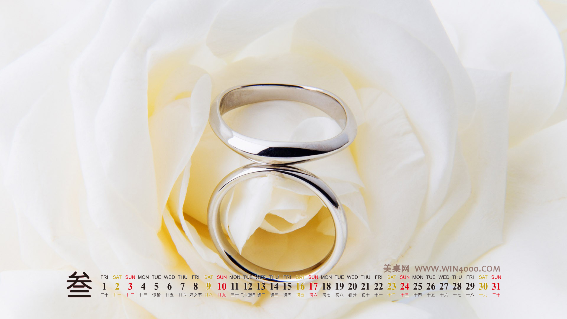 美丽雪景风光壁纸之2013年3月日历壁纸【2】图片