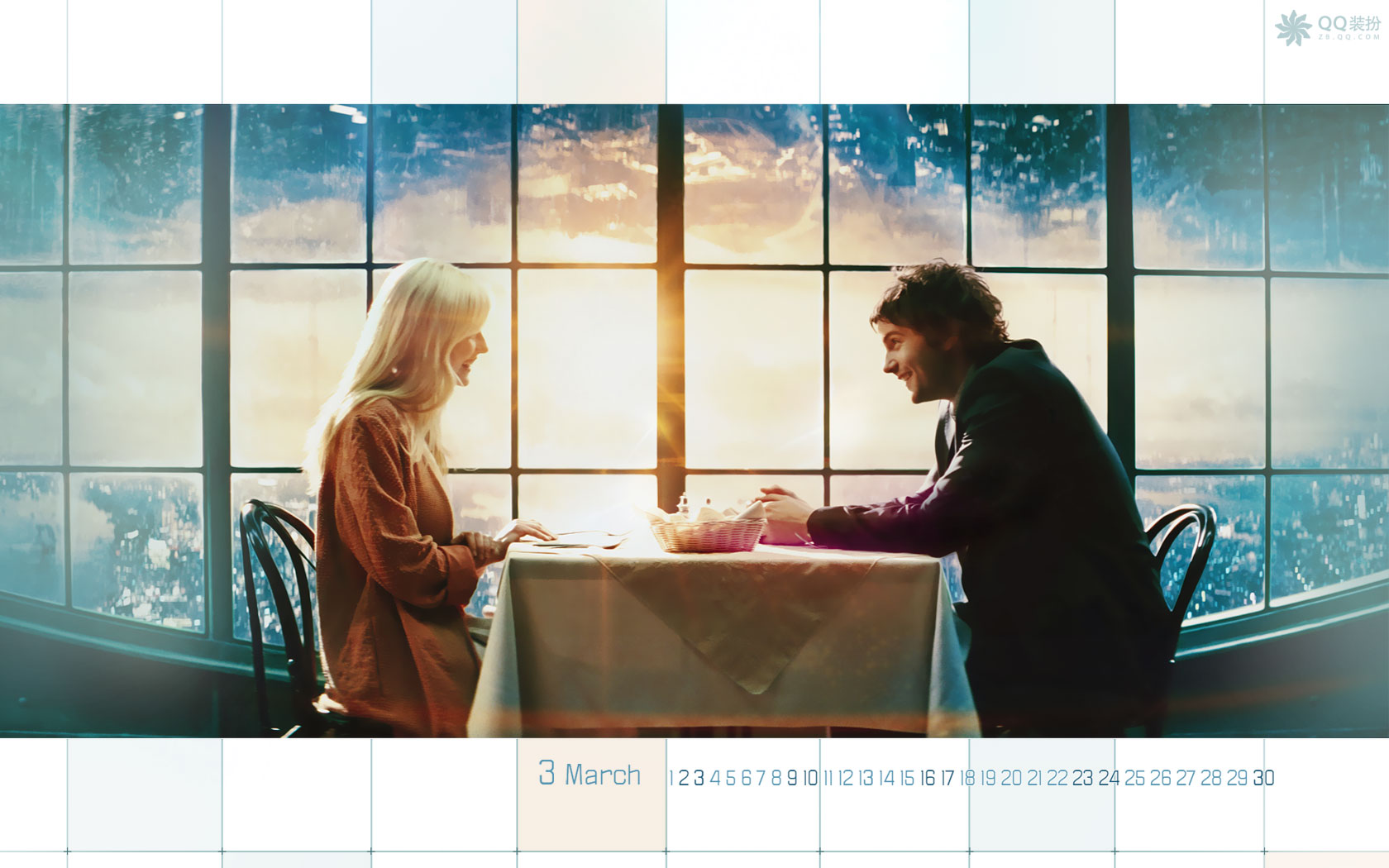 2013年3月(三月)月历桌面壁纸之腾讯QQ精选图片