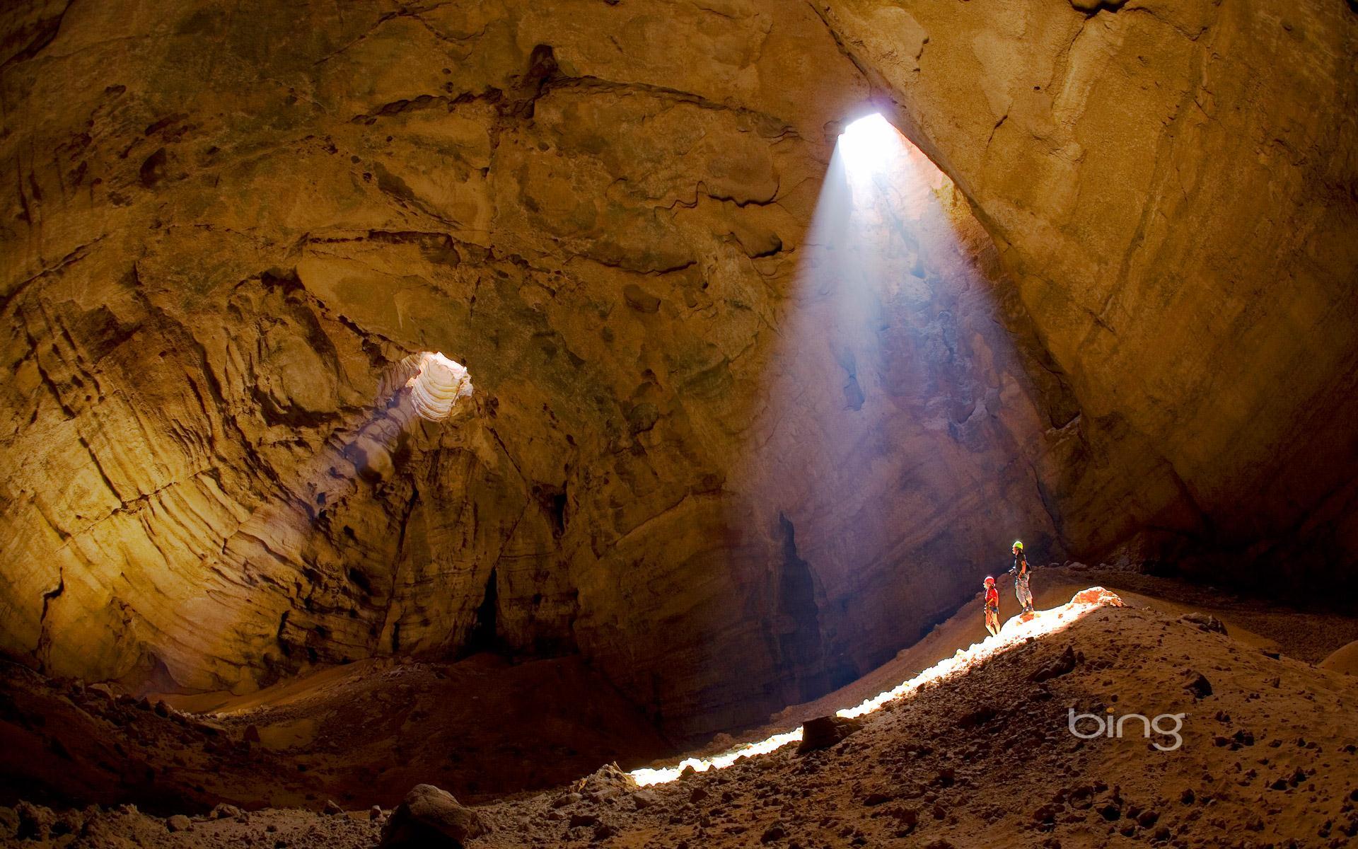 手绘森林木屋旖旎风景桌面壁纸图片