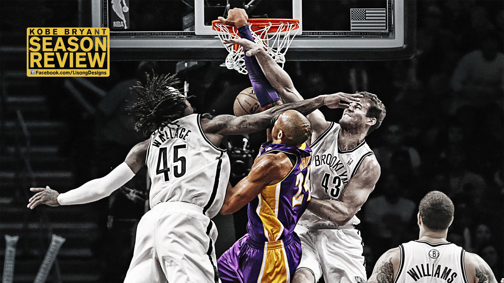 NBA篮球明星帅气扣篮高清酷炫手机壁纸图片