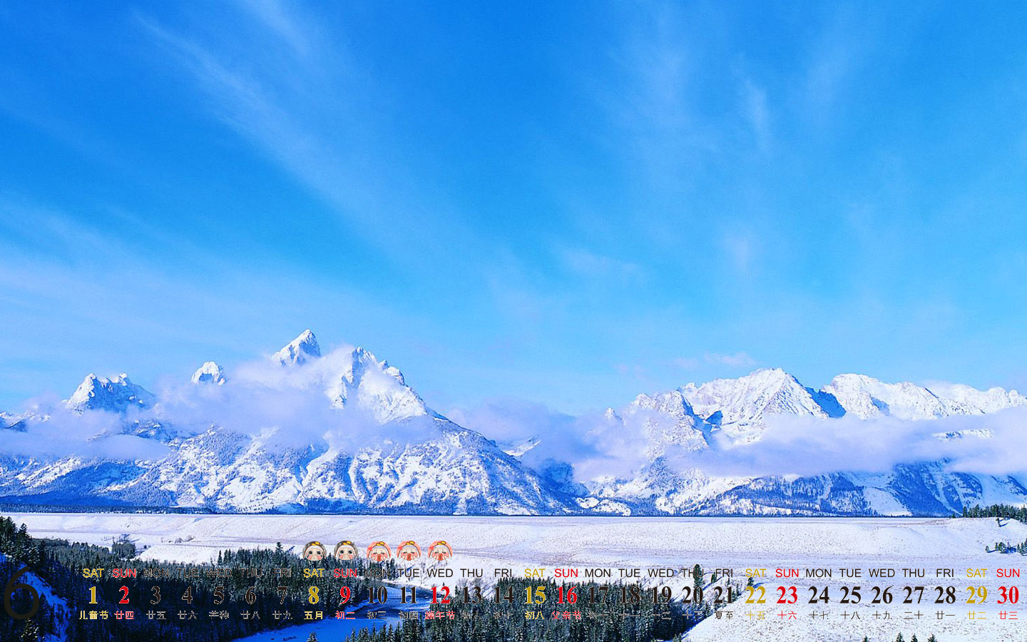 美丽的雪景720X1280手机壁纸图片