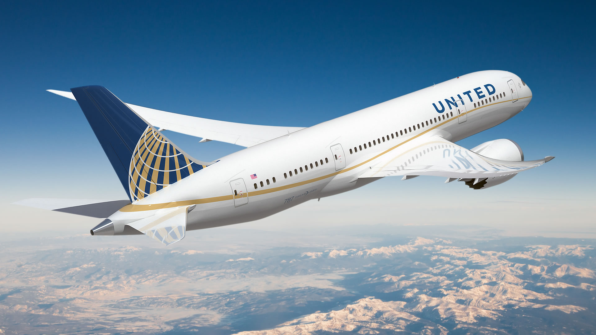波音787梦想客机桌面壁纸之翱翔天空图片