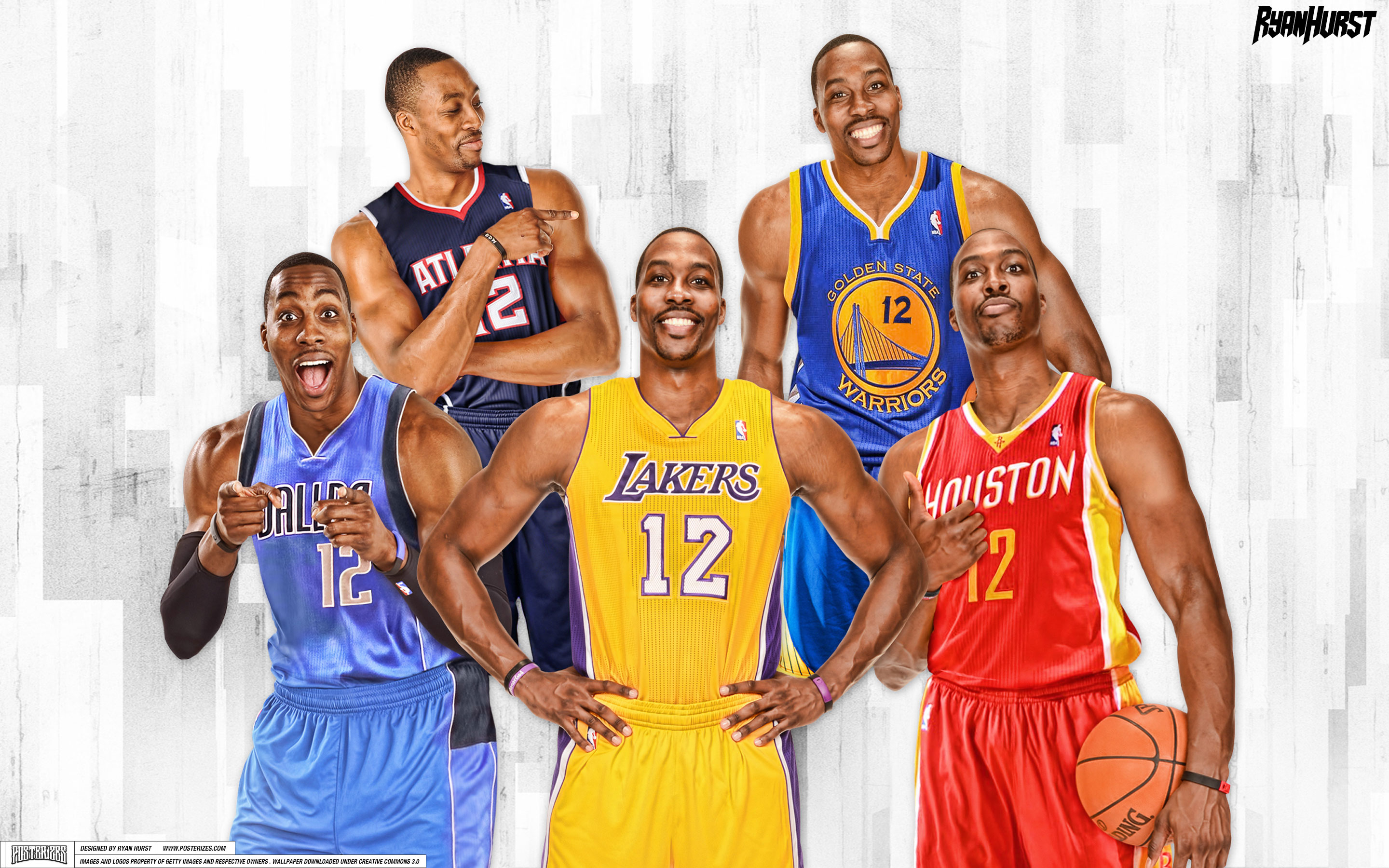 NBA篮球明星帅气扣篮高清酷炫手机壁纸图片