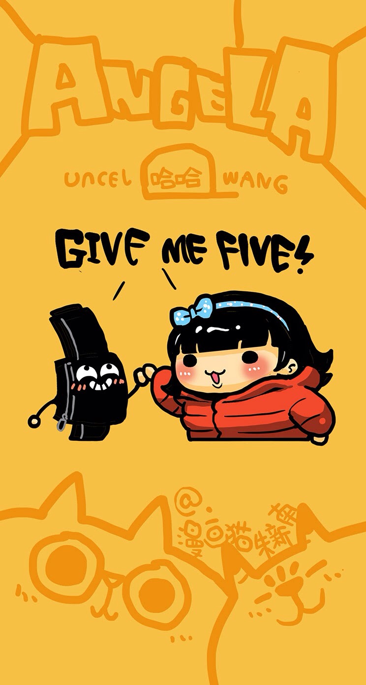 可爱超萌的爸爸去哪儿萌娃漫画卡通版手机壁纸图片