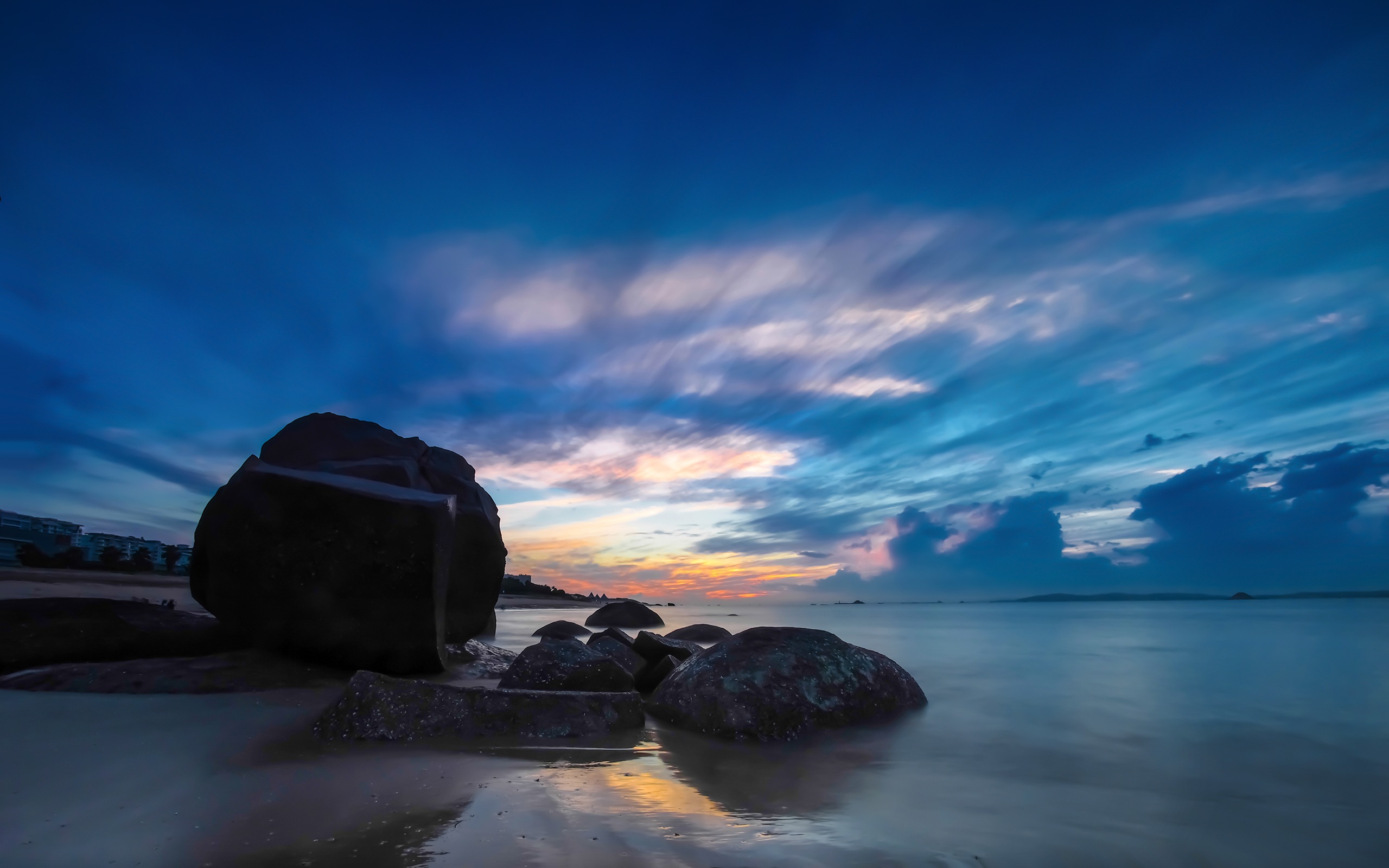 都市唯美绚丽夕阳美景手机壁纸图片