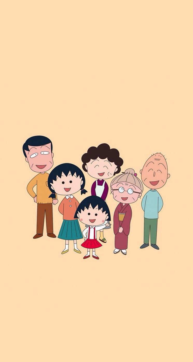 可爱萌系童年的陪伴樱桃小丸子高清手机壁纸下载图片