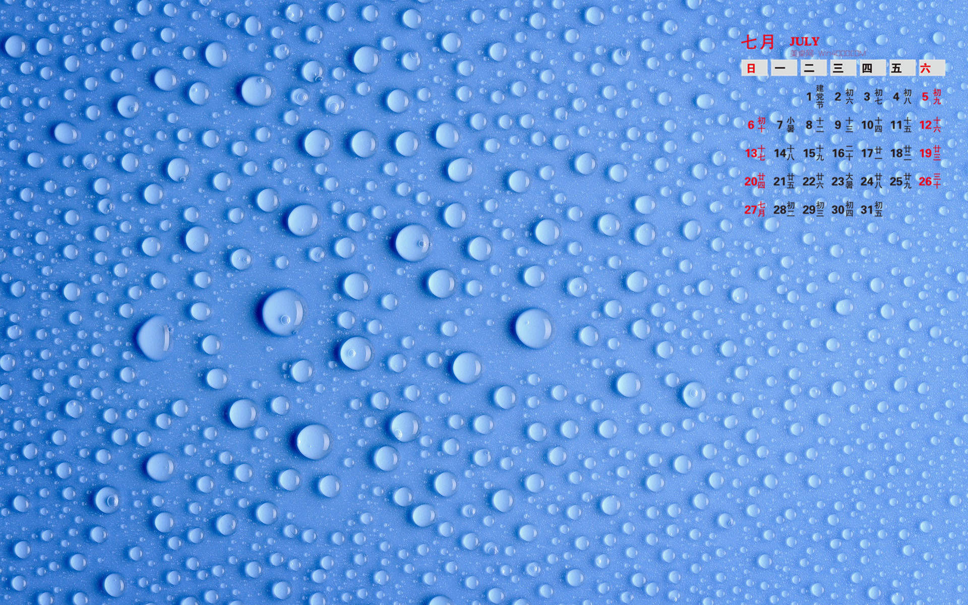 高清雨水清新护眼绿色水滴露珠高清桌面壁纸图片