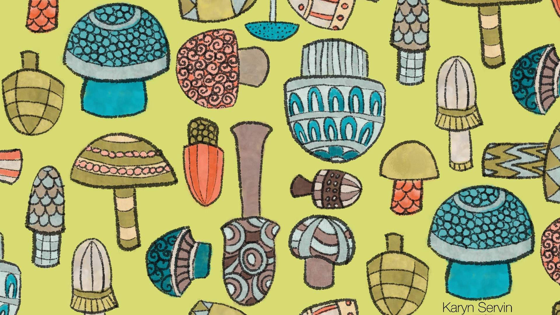 儿童手绘素描诱人可口的蛋糕甜点桌面壁纸高清 第二辑图片