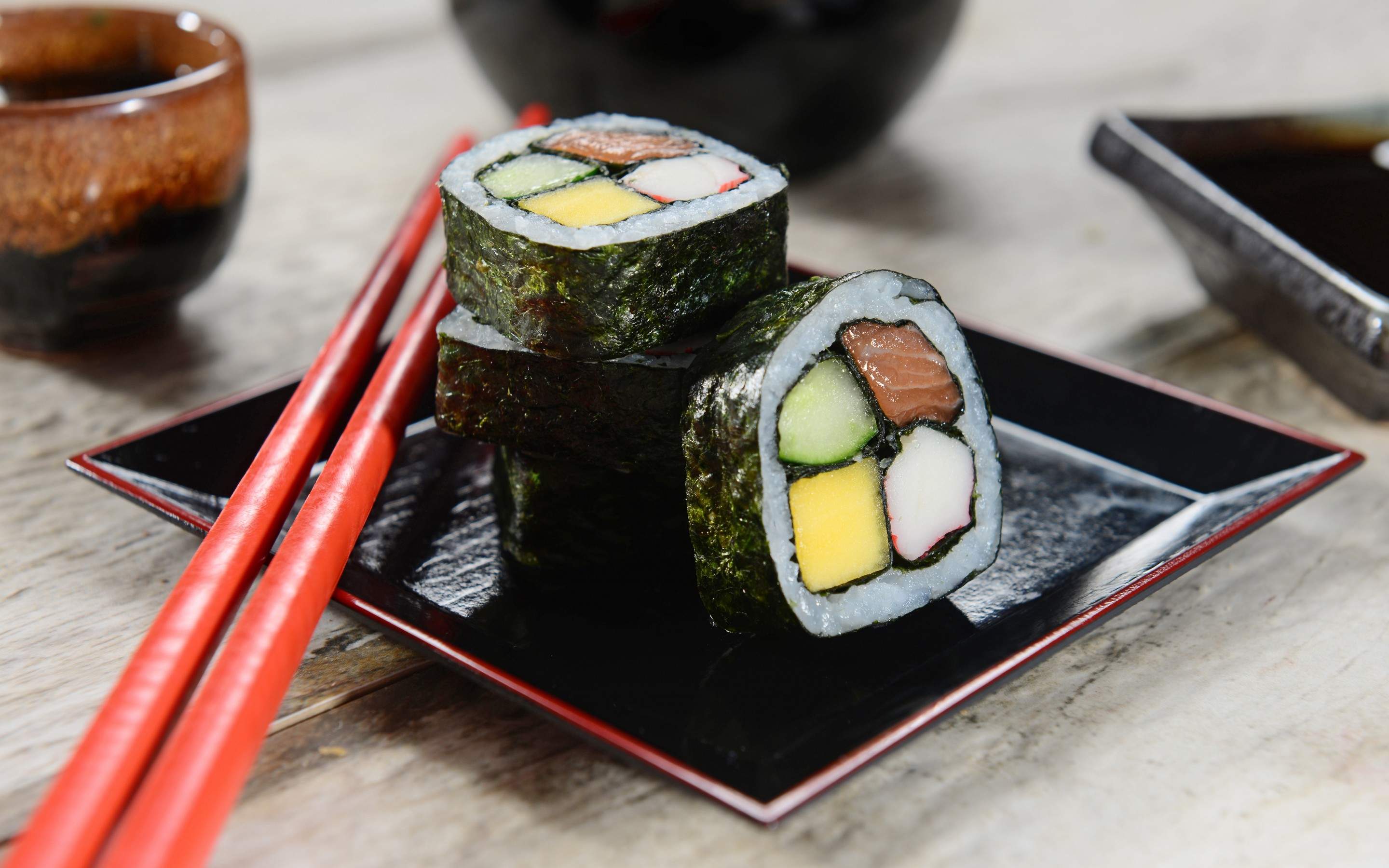 美食诱惑日本精美可口诱人寿司高清桌面壁纸(一)图片
