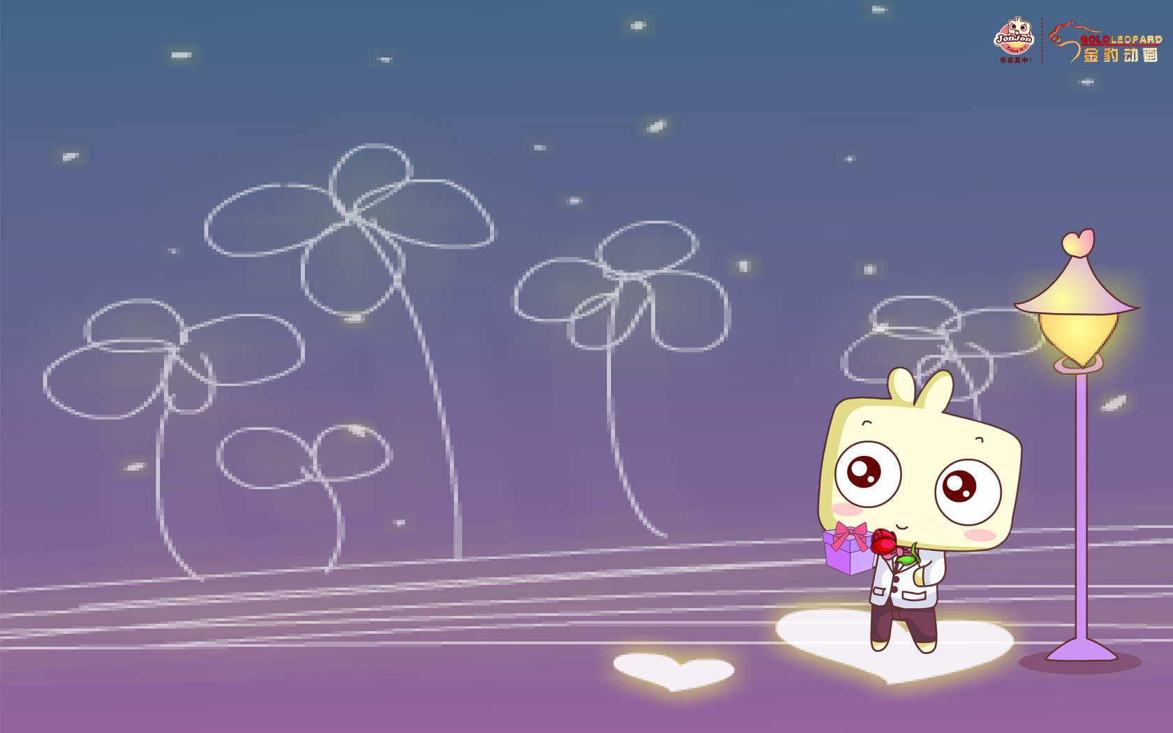 七夕甜美花朵静物唯美爱情电脑壁纸图片