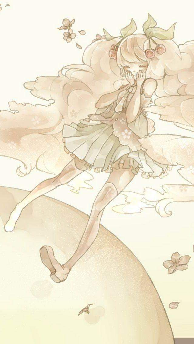唯美小清晰养眼手绘插画iPhone5S高清手机壁纸图片