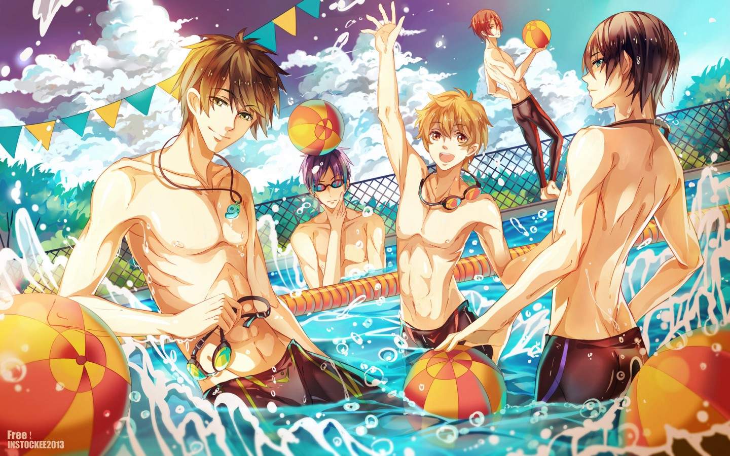 Free！男子游泳部高清电脑桌面主题动漫壁纸图片