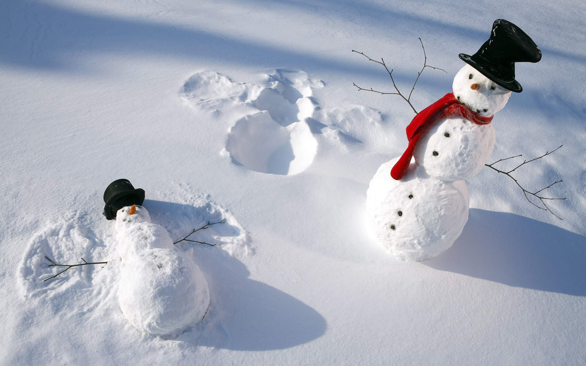 冬季可爱雪人图片手机壁纸图片