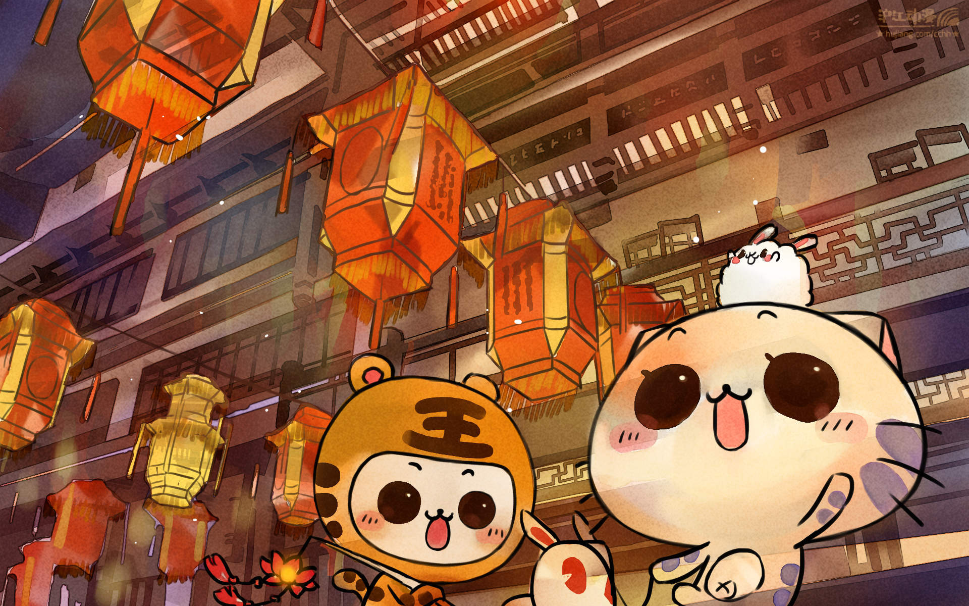 元宵节卡通创意节日图片桌面壁纸图片