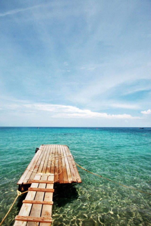 夏天海边风景亮丽景色图片iphone4壁纸下载图片