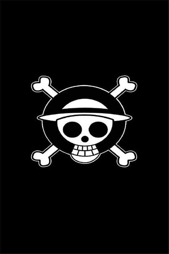 《海贼王》黑白手绘高清手机壁纸图片