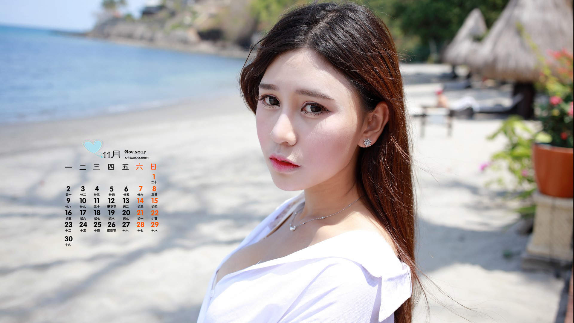 海边美女俏皮可爱甜美性感摄影美女写真图片
