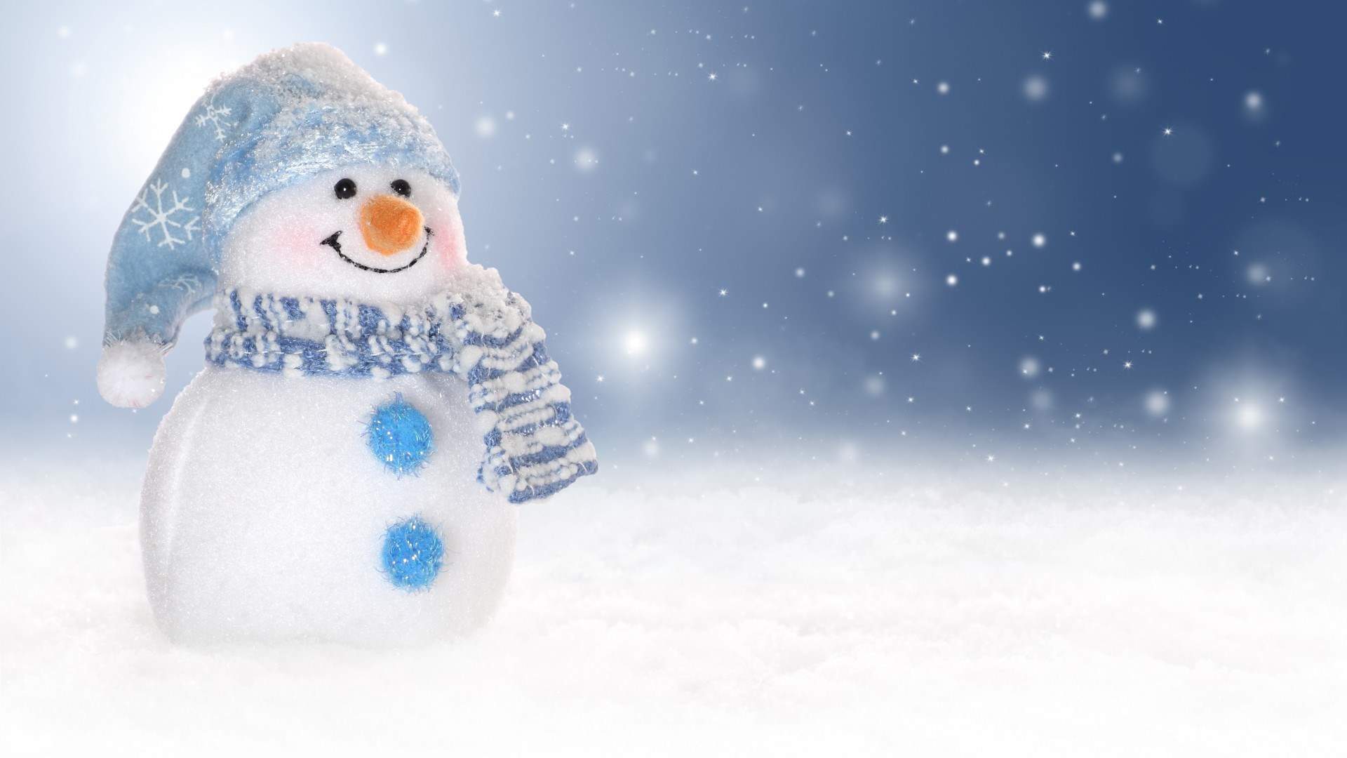 可爱的小雪人图片高清宽屏桌面壁纸图片