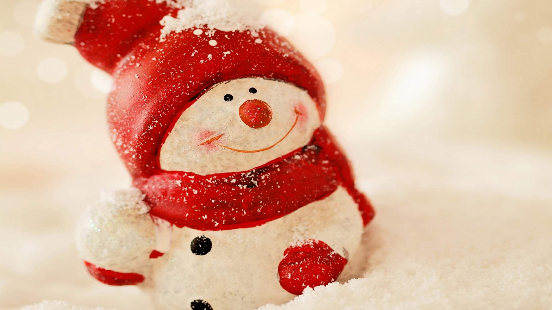 冬季可爱雪人图片手机壁纸图片