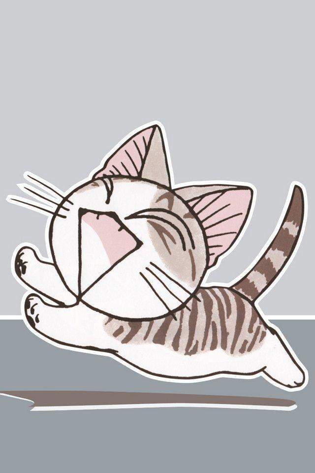 甜甜私房猫可爱卡通图iPhone 4s壁纸下载图片