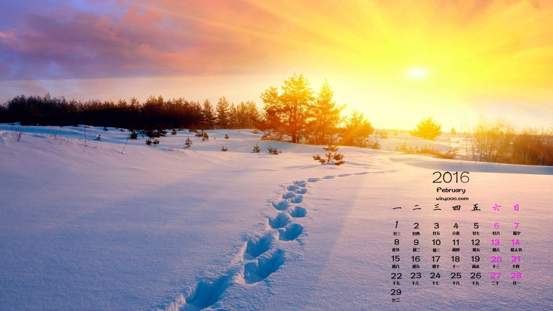 雪景桌面图片
