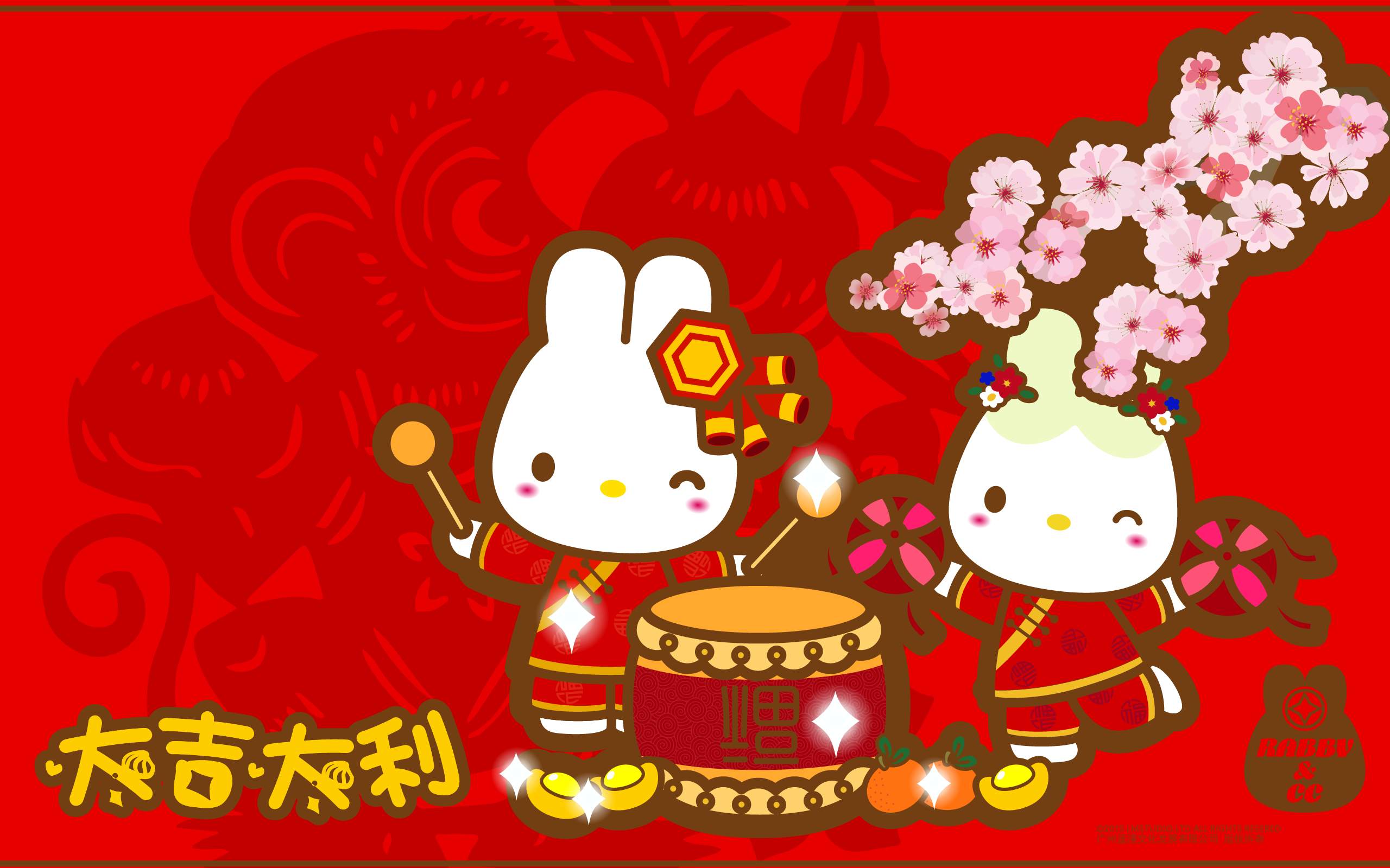 2016猴年春节喜庆图片素材卡通壁纸第一辑图片