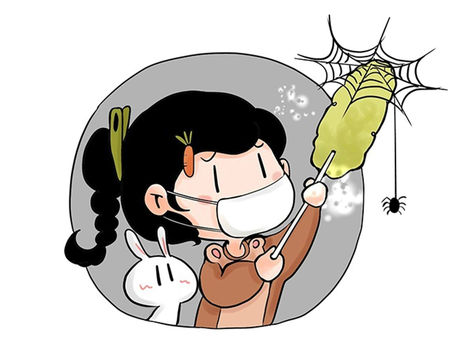 呆萌可爱女生卡通图片电脑桌面壁纸下载图片