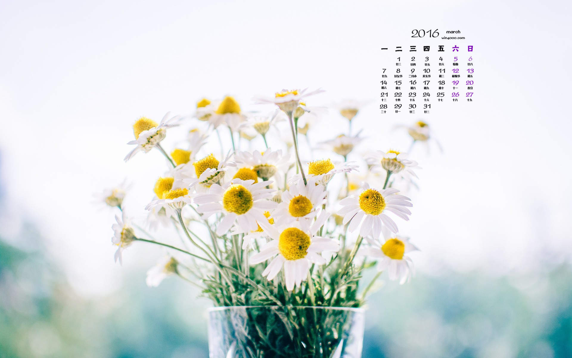 小清新治愈花束油画手机壁纸图片