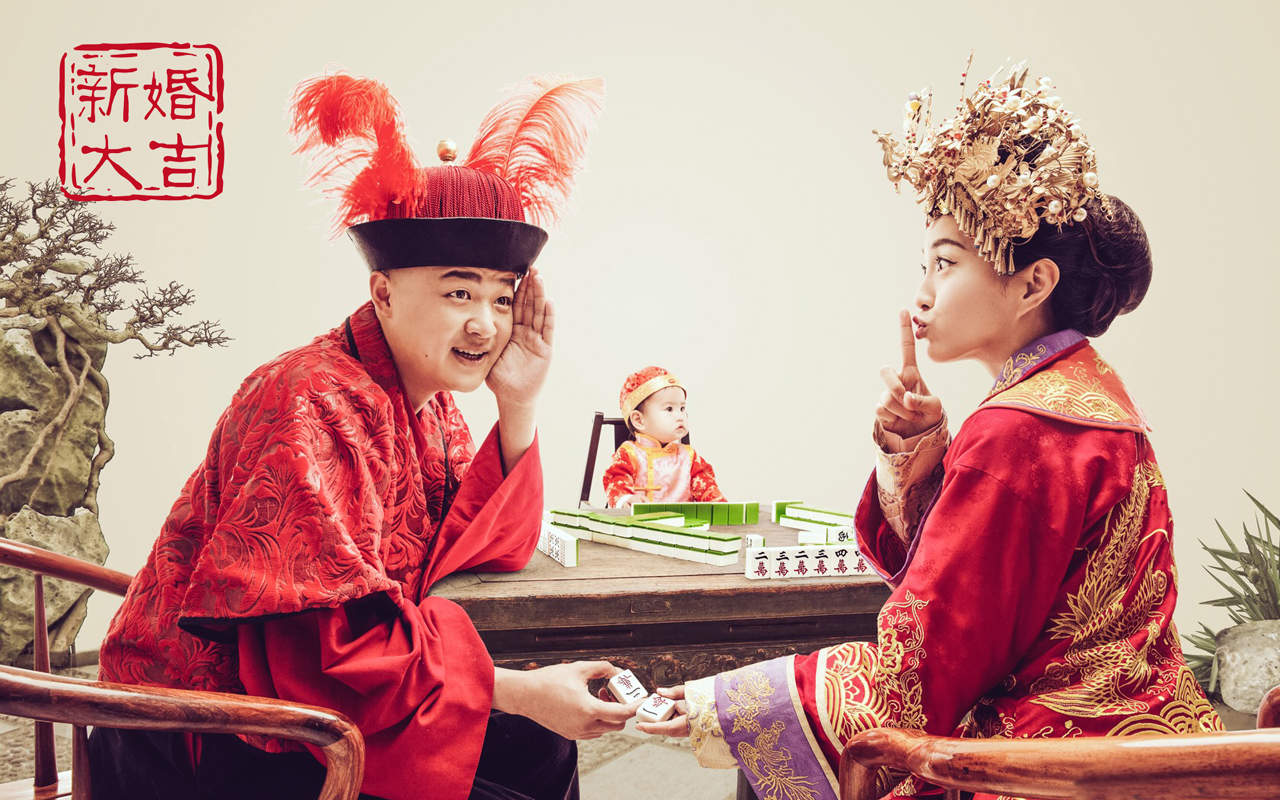 包贝尔搞怪婚纱照图片电脑桌面壁纸下载图片