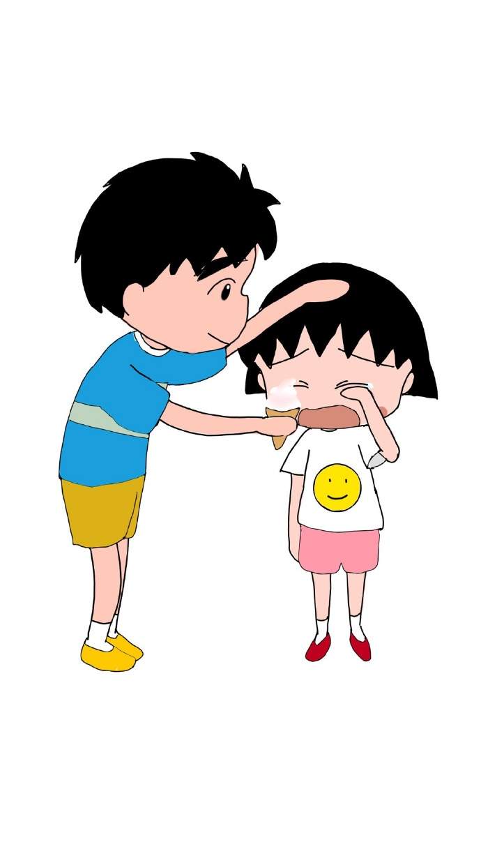 可爱萌系童年的陪伴樱桃小丸子高清手机壁纸下载图片