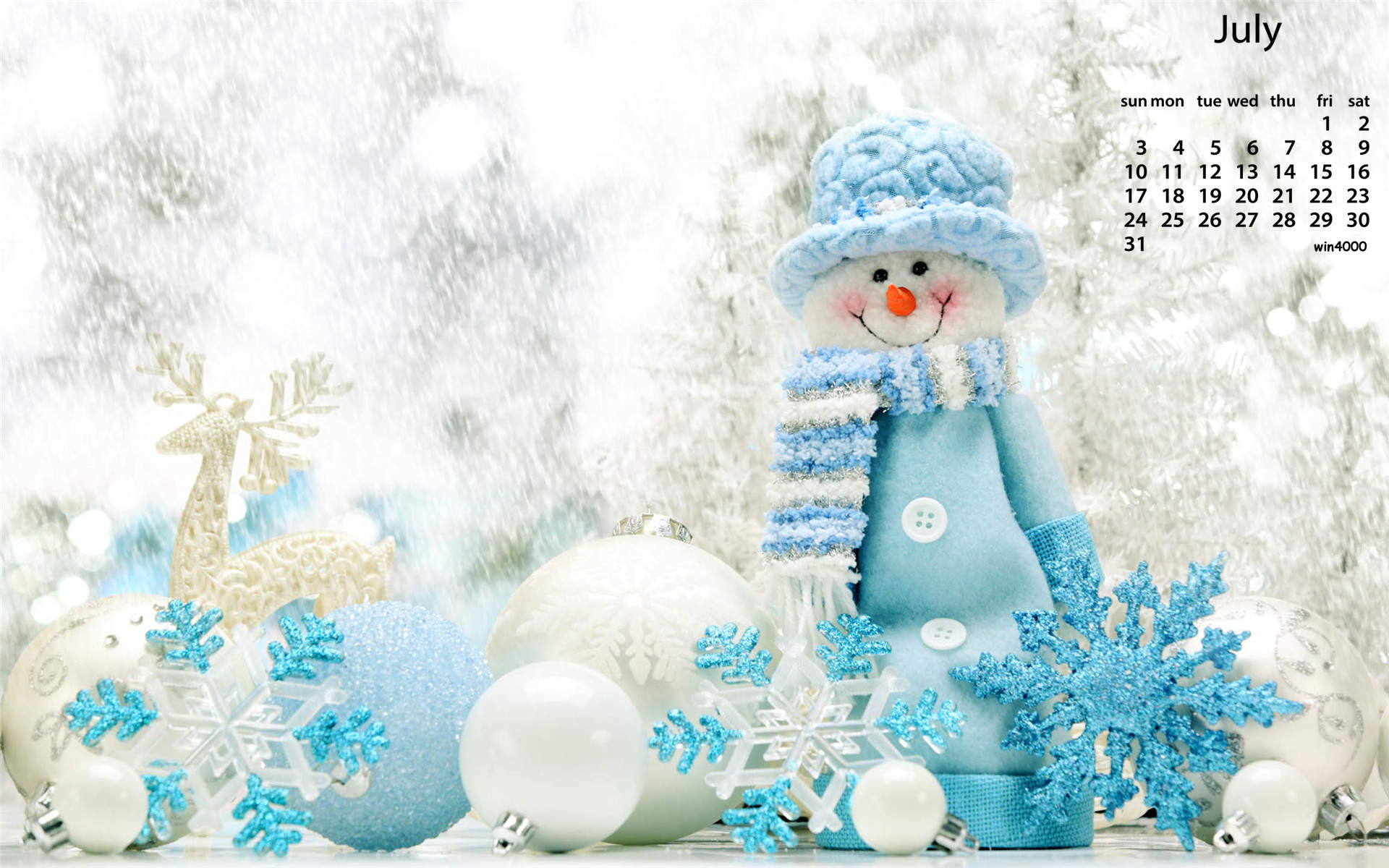 冬季可爱雪人图片手机壁纸图片