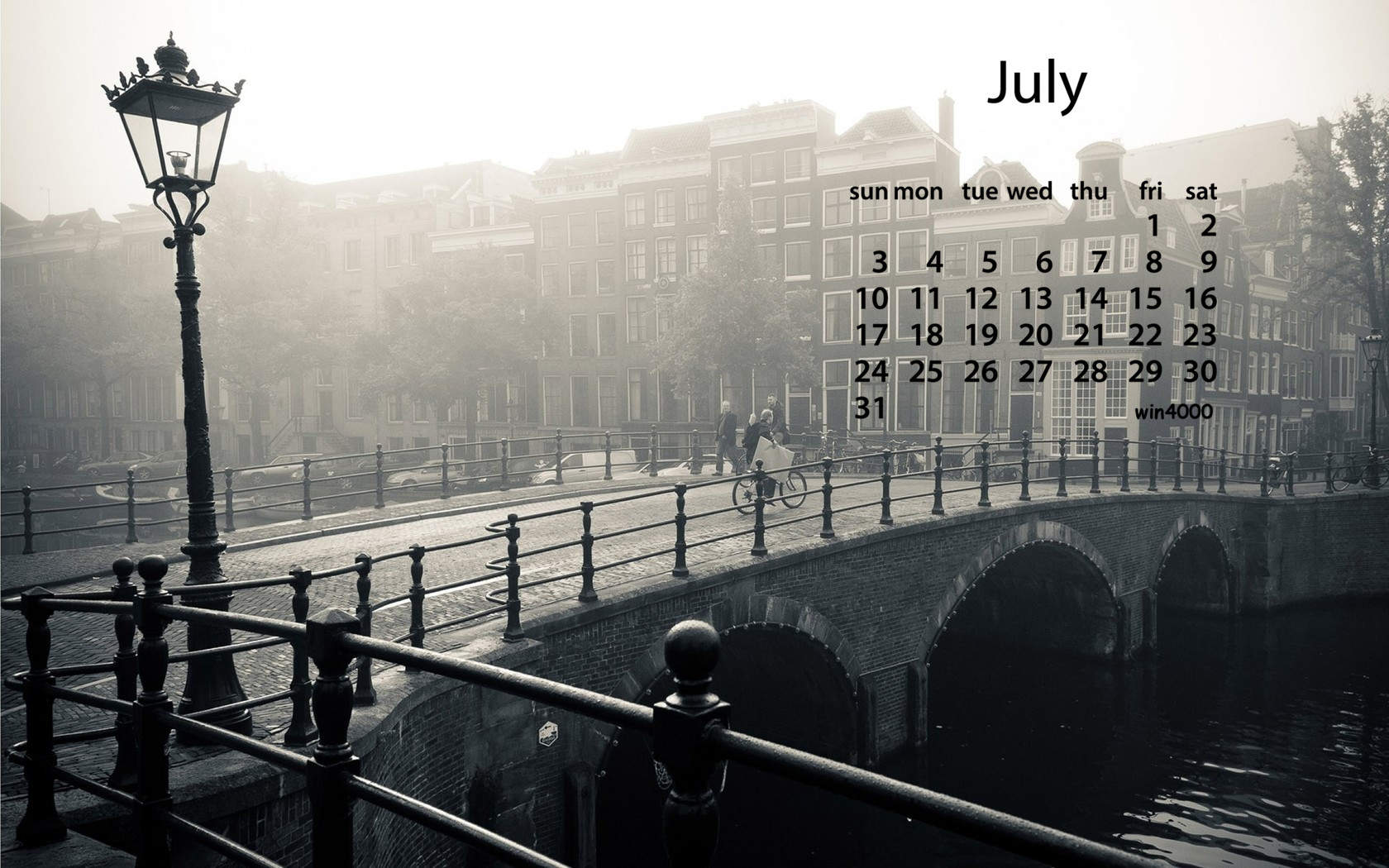 2016年7月日历图片