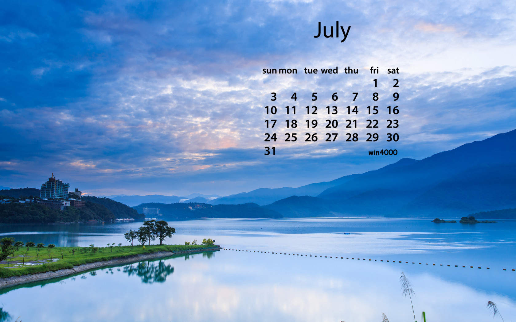 2016年7月日历图片