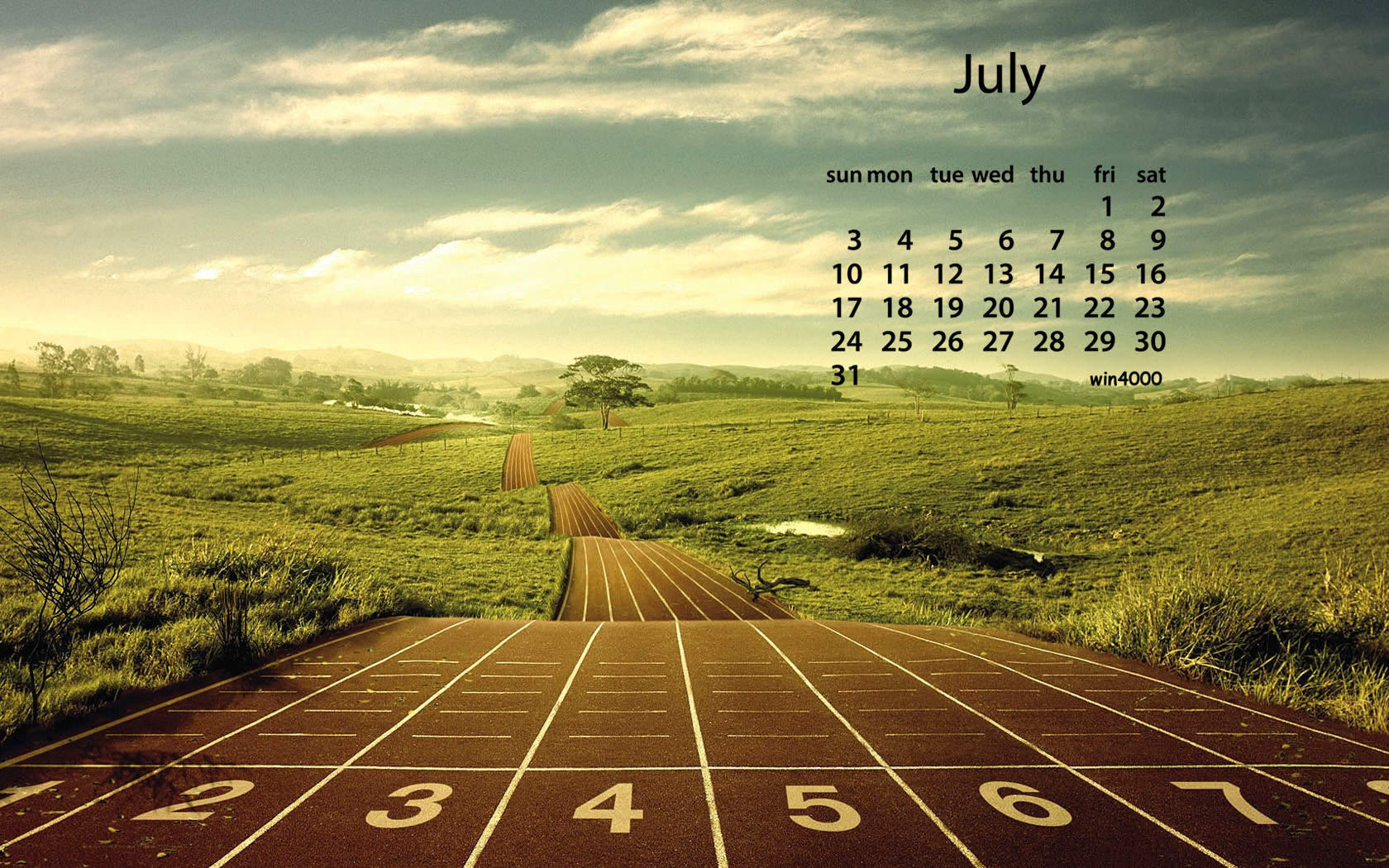 2016年7月日历图片